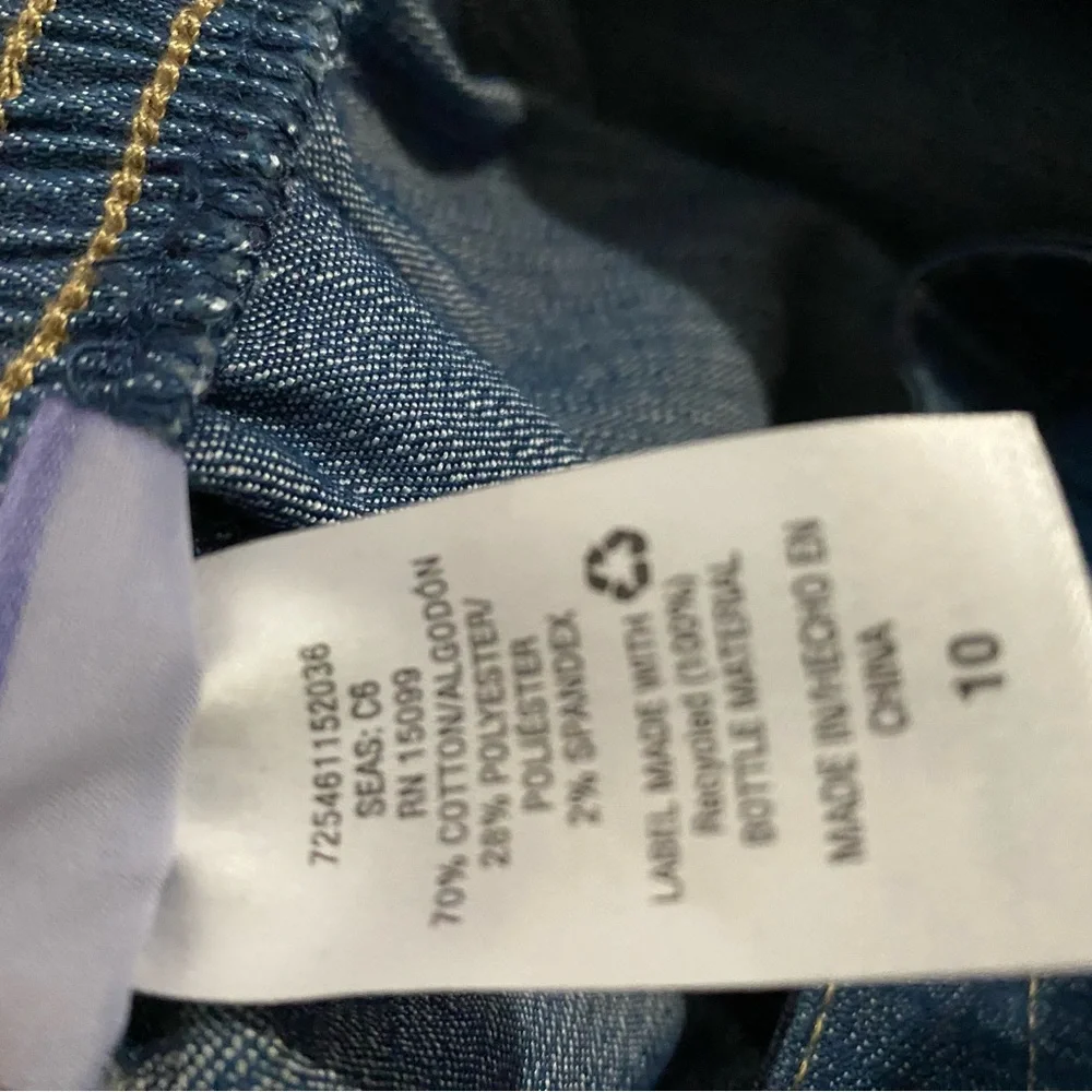 Vintage Laura Scott Vintage Straight Leg Pleated Denim Trousers: Size 10 - Picture 9 of 9